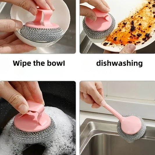 10 Pcs Nano Cleaning Sponge Set with Detachable Handles for Kitchen
