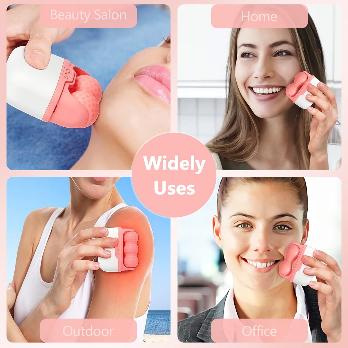 Double Ended Ice Roller for Face and Body Puffiness