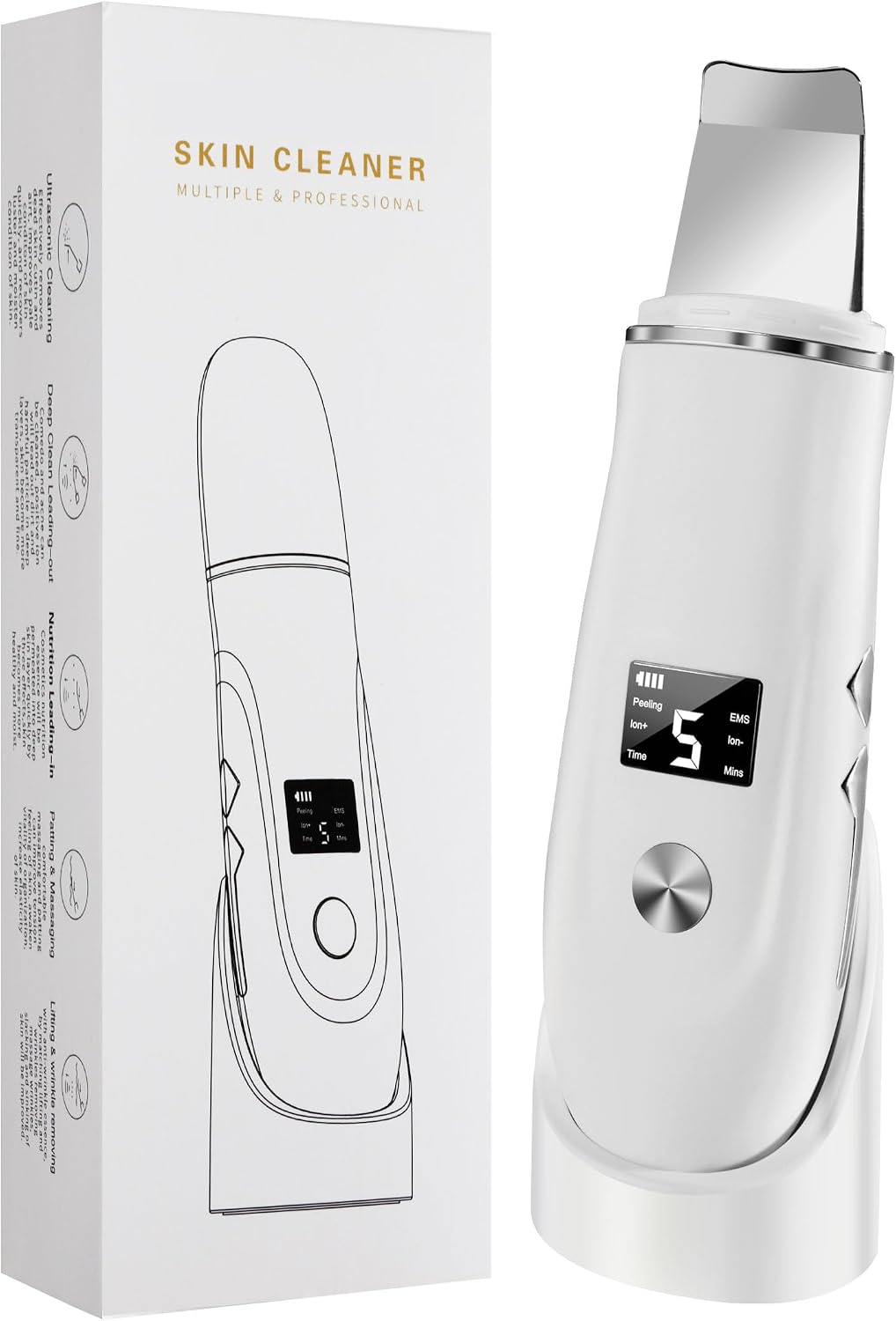 4-in-1 Ultrasonic Facial Skin Scrubber and Pore Cleaner - 7