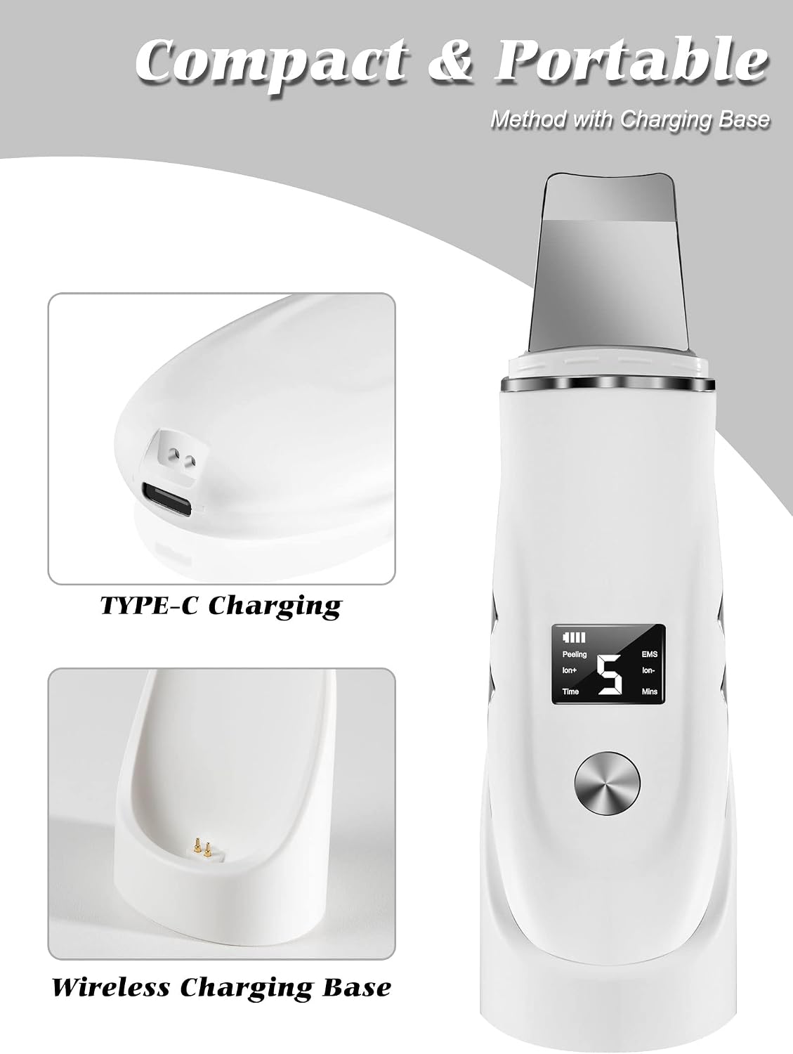 4-in-1 Ultrasonic Facial Skin Scrubber and Pore Cleaner - 11