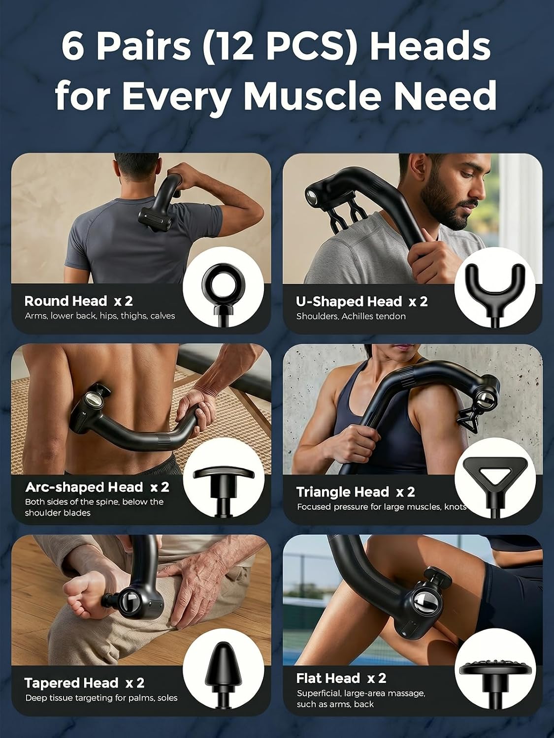 Dual-Head Percussion Massage Gun for Full Body Muscle Recovery