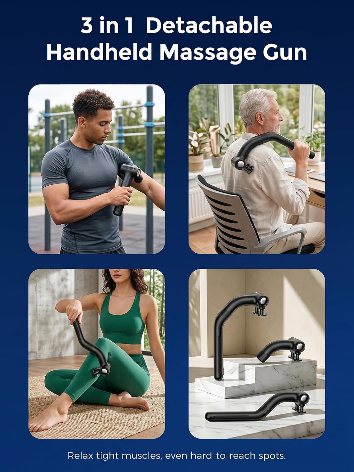 Dual-Head Percussion Massage Gun for Full Body Muscle Recovery - 7