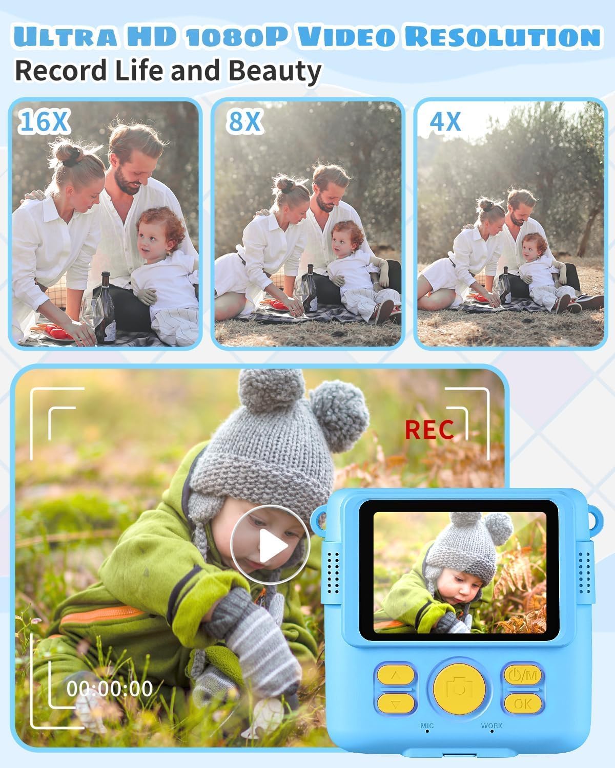 Instant Print Camera for Kids