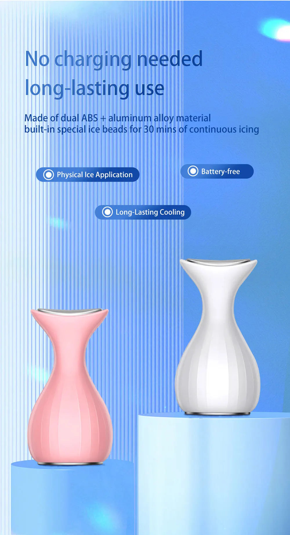 Handheld Facial Ice Roller for Skin Tightening and Depuffing - 13