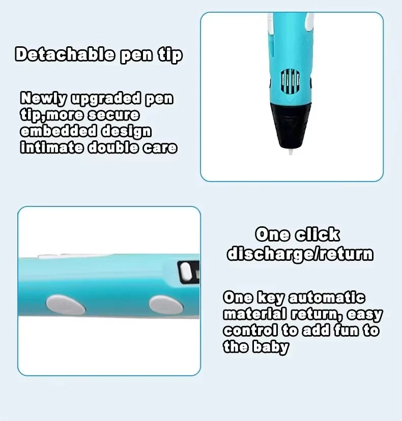 3D Printing Pen for Kids DIY Creative Drawing and Modeling