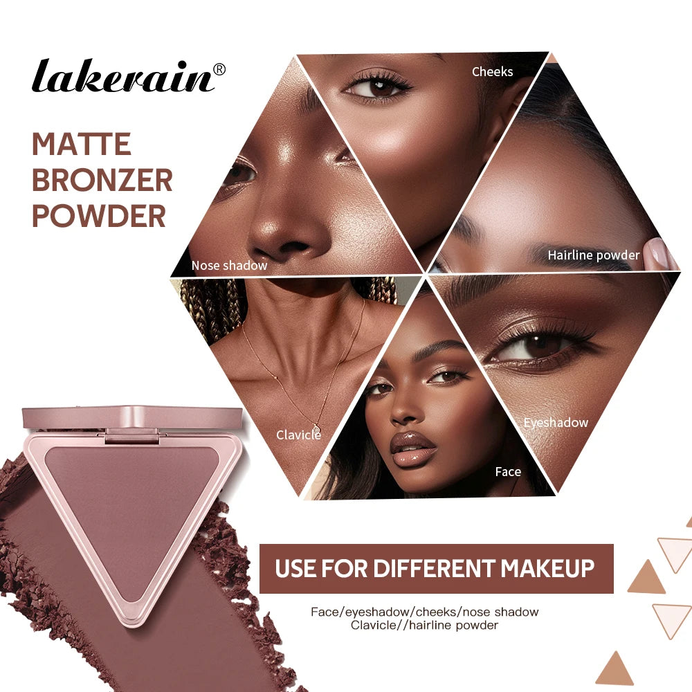 Long-Lasting Matte Bronzer Contour Powder for Face Shading