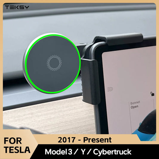 Magnetic Wireless Car Phone Mount for Tesla and EV Screens