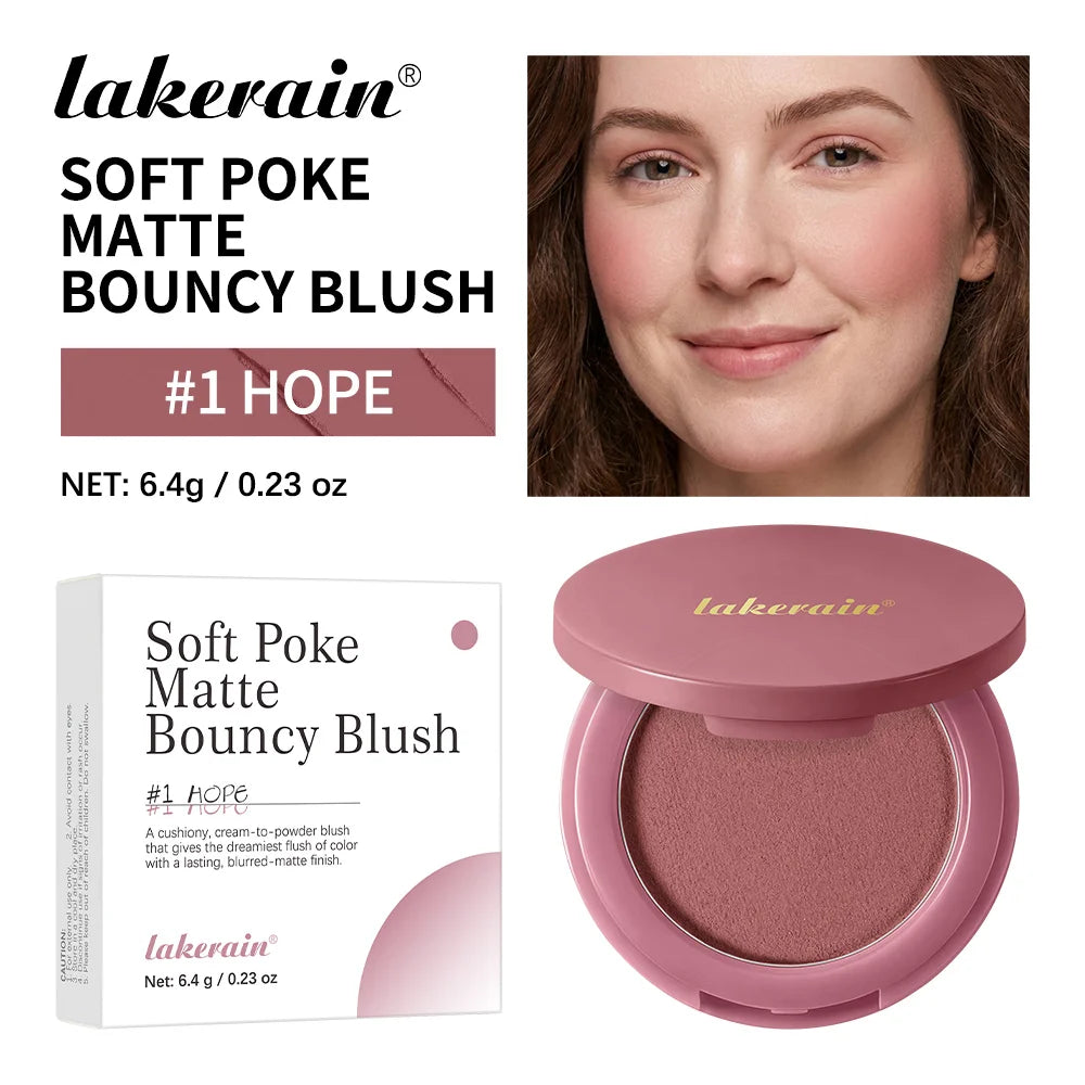 Matte Cream-to-Powder Bouncy Blush for Natural Flush