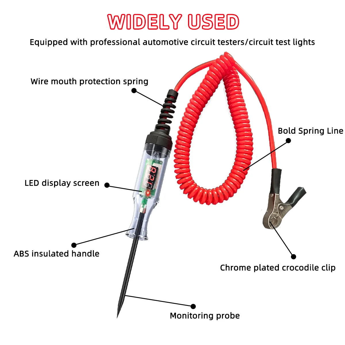 Digital LED Car Circuit Tester and Voltage Continuity Pen