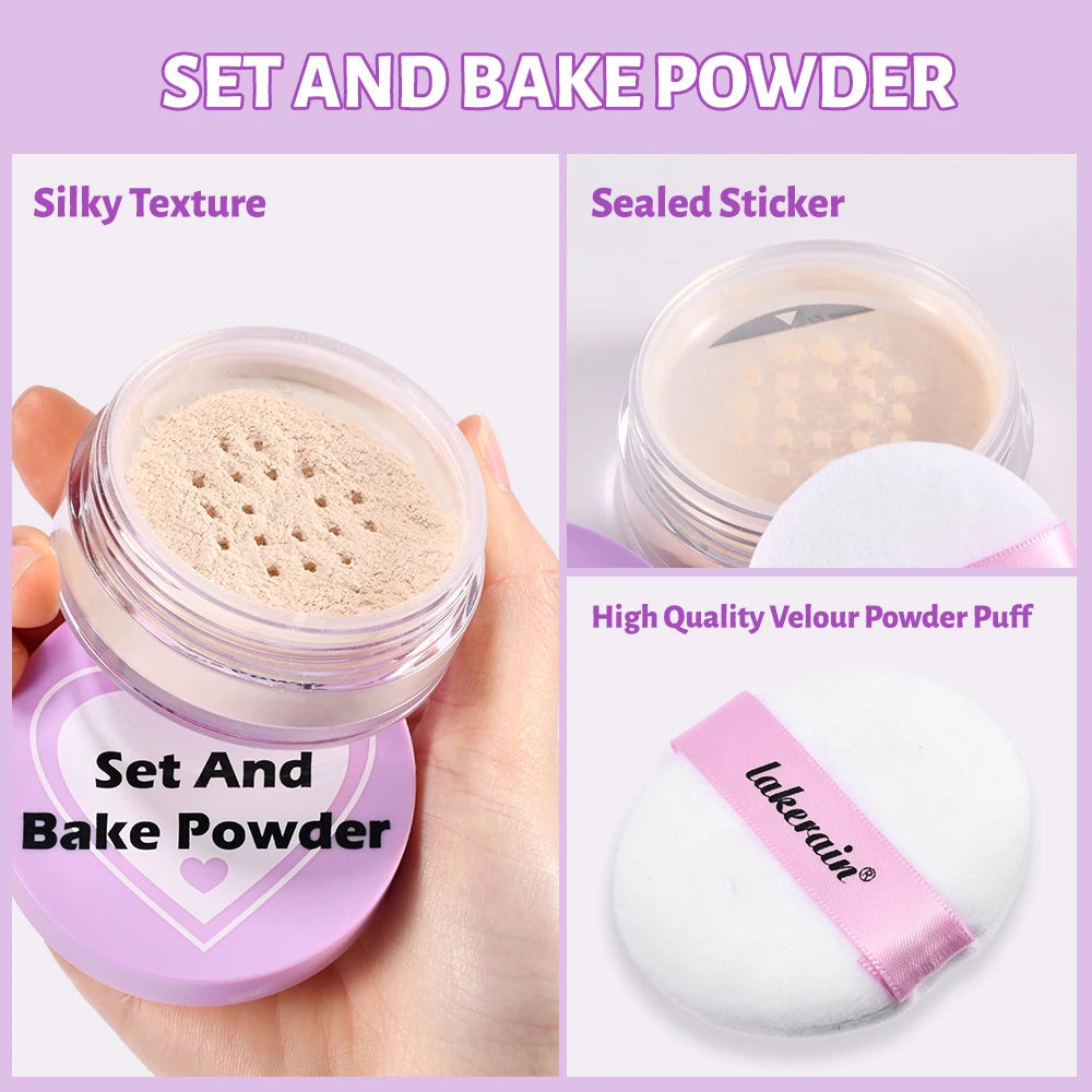Matte Finish Oil-Control Loose Setting and Baking Powder - 4