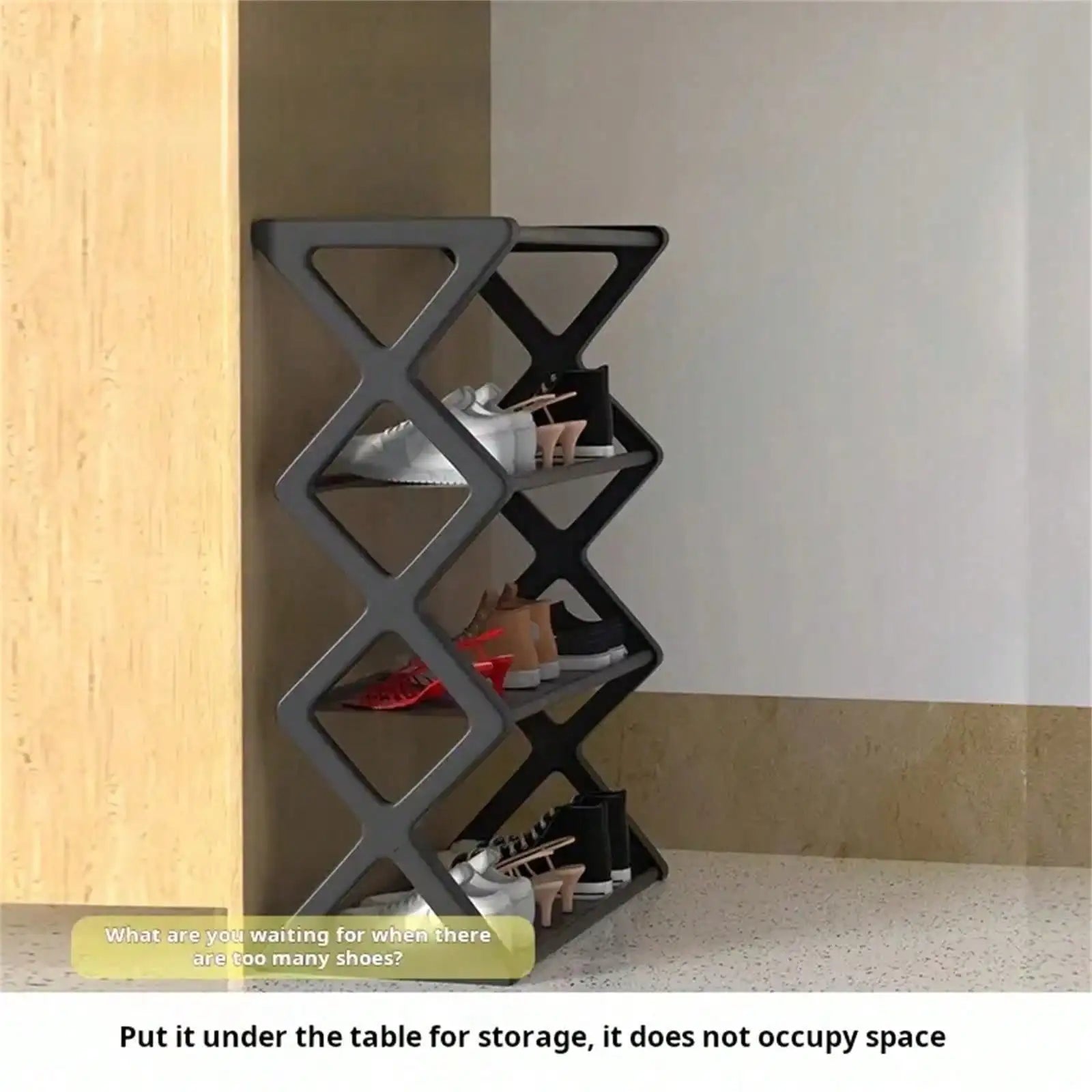 Stackable 4-Tier Expandable Shoe Storage Rack - 5