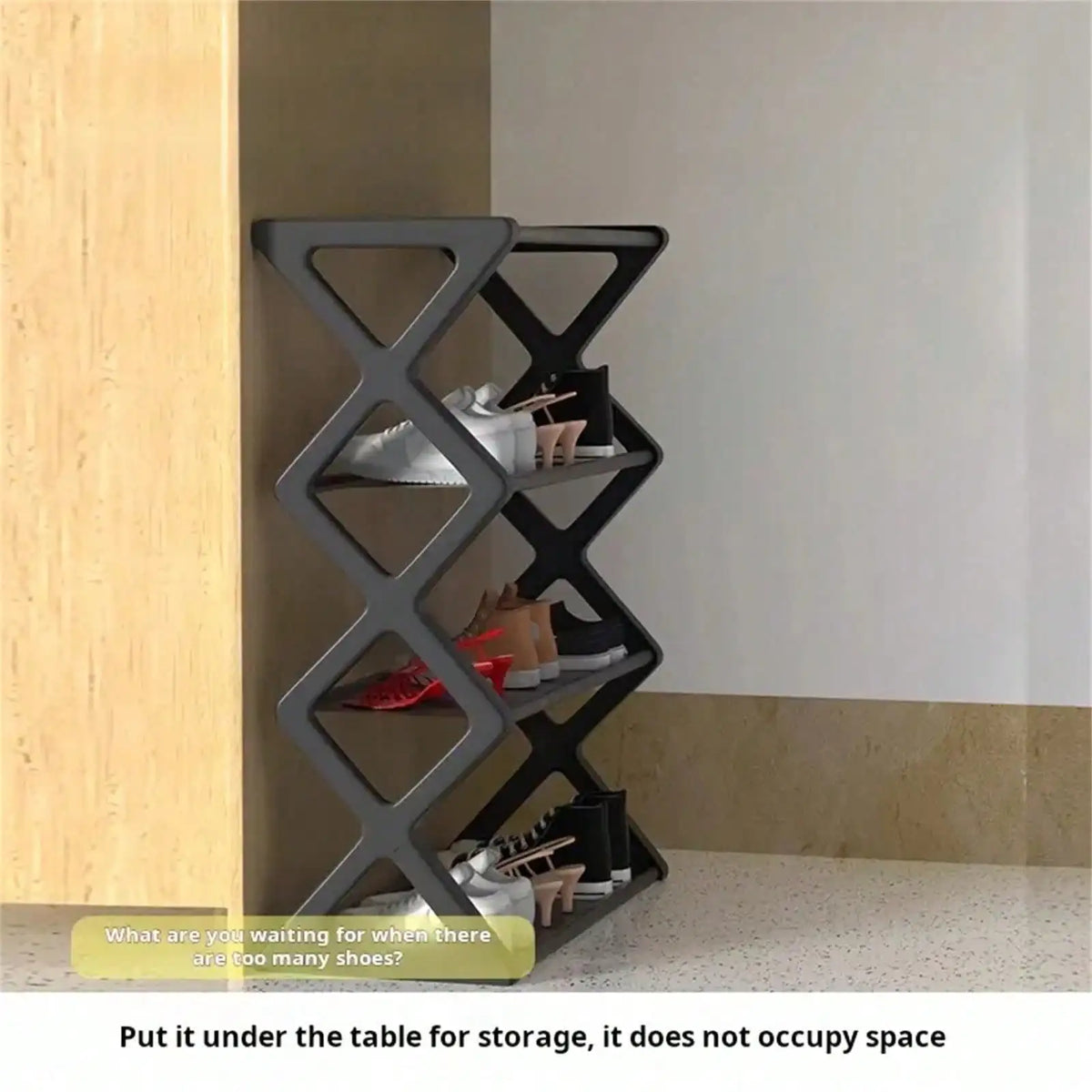 Stackable 4-Tier Expandable Shoe Storage Rack