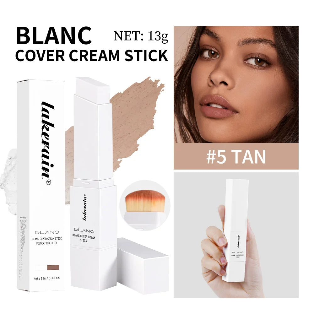 Full Coverage Cream Foundation Stick with Detachable Brush - 24