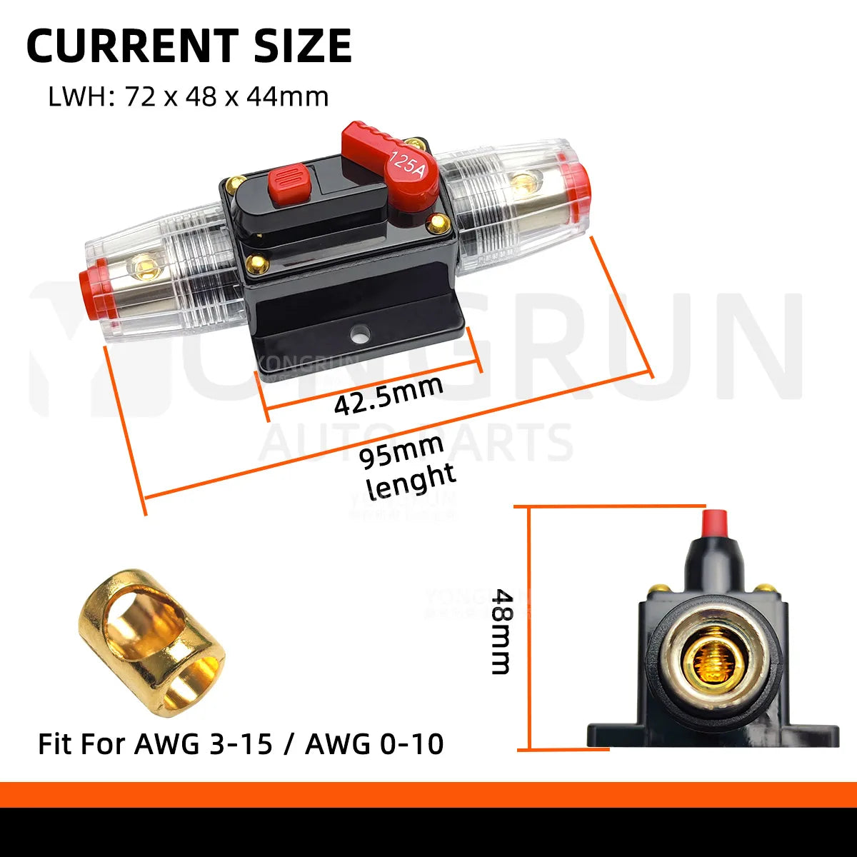 Manual Reset Waterproof Circuit Breaker for Automotive Audio - 6