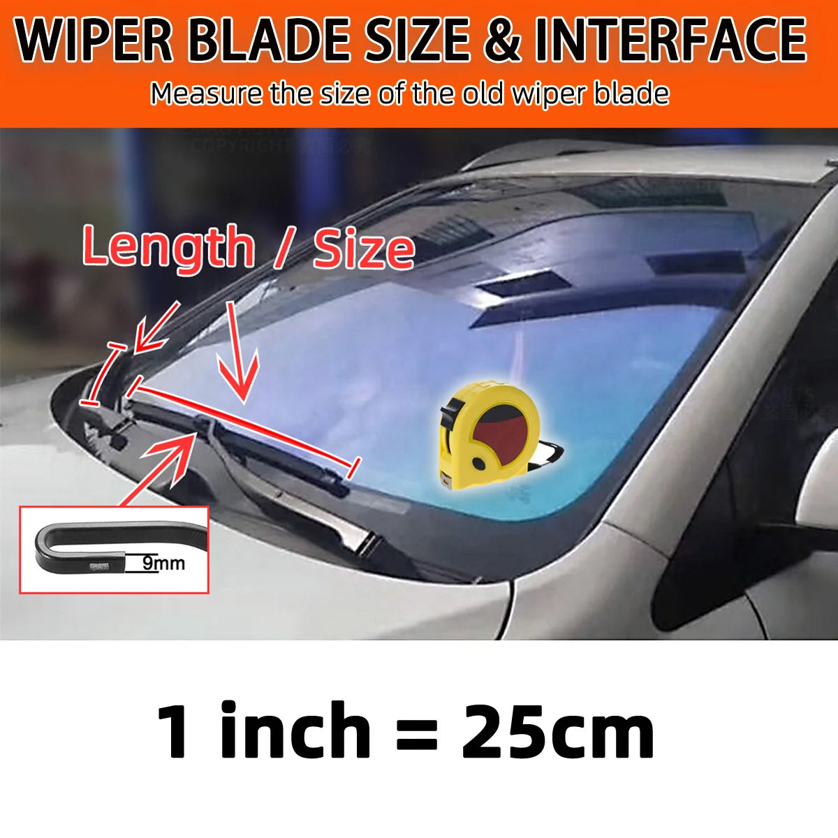 Universal All-Weather Car Windshield Wiper Blade - 6