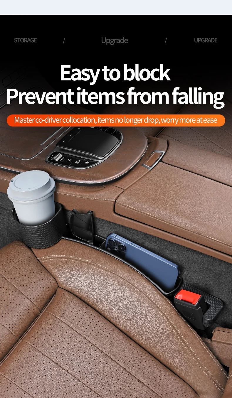 Universal Car Seat Gap Organizer and Cup Holder