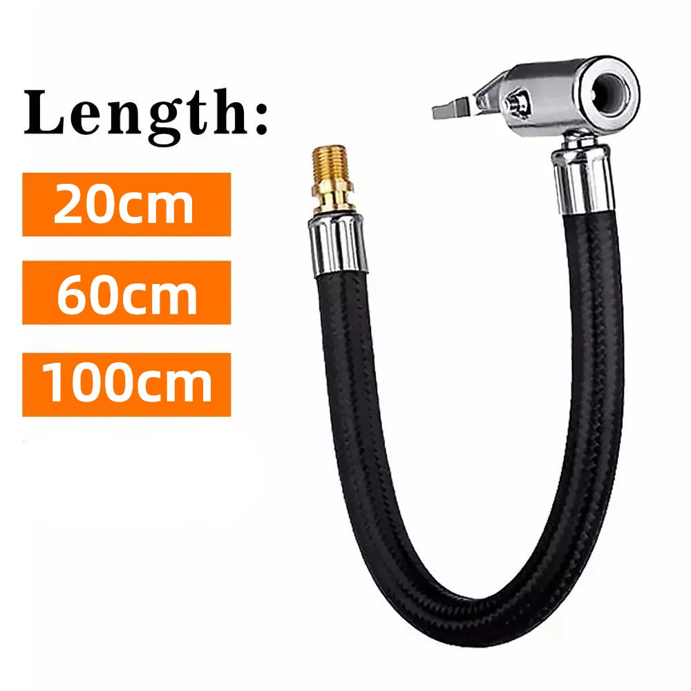 Locking Tire Inflator Air Hose with Release Valve