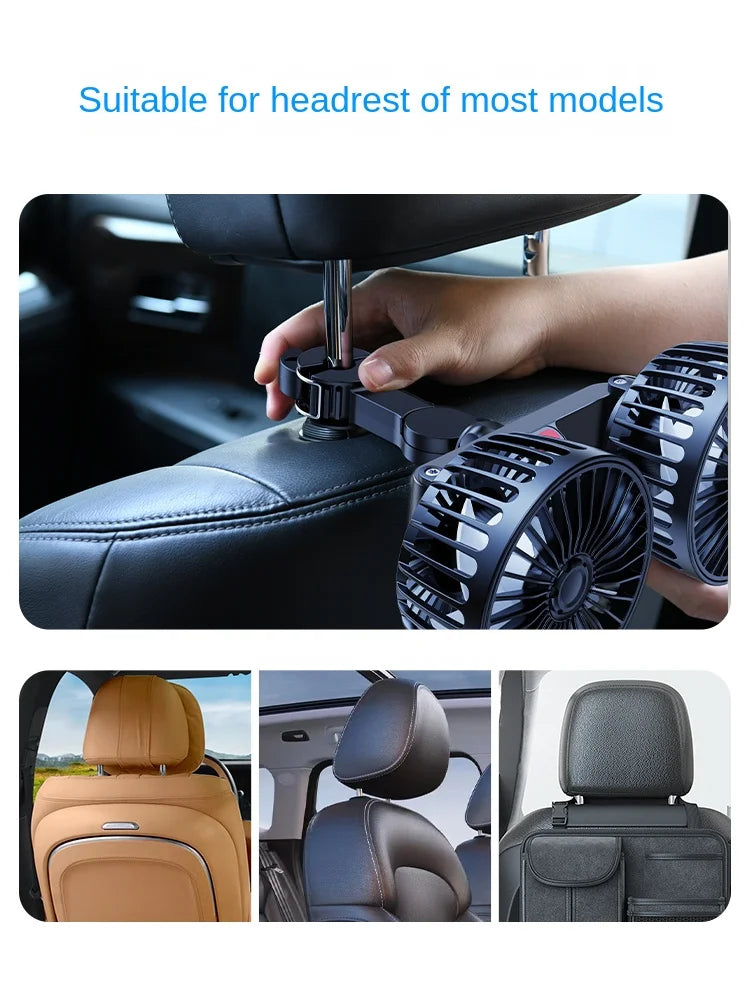 Adjustable USB Powered Car Backseat Cooling Fan - 16