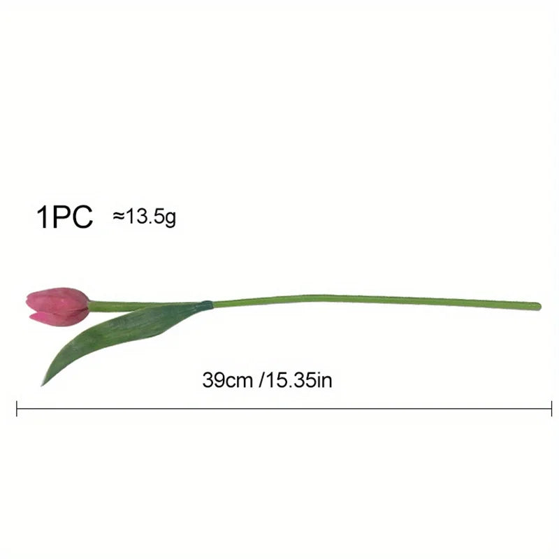 10Pcs Artificial Tulip Bouquet Realistic Faux Flowers for Home Decor - 6