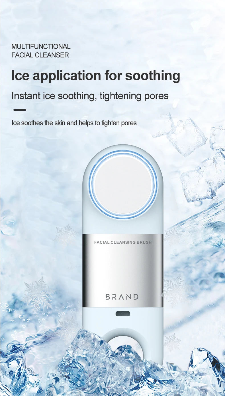 Heated and Cooling Sonic Facial Cleansing Brush