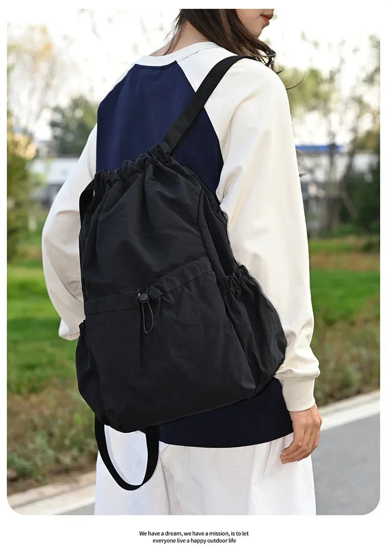 Foldable Lightweight Drawstring Travel Backpack
