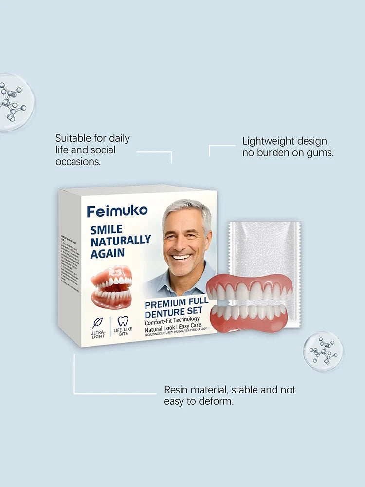 Comfortable Silicone Denture Set for Natural Smile - 12