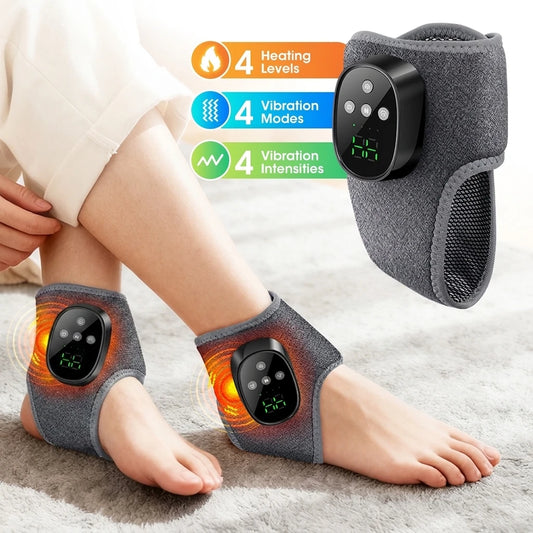 Heated Ankle Support Massager with Vibration Therapy