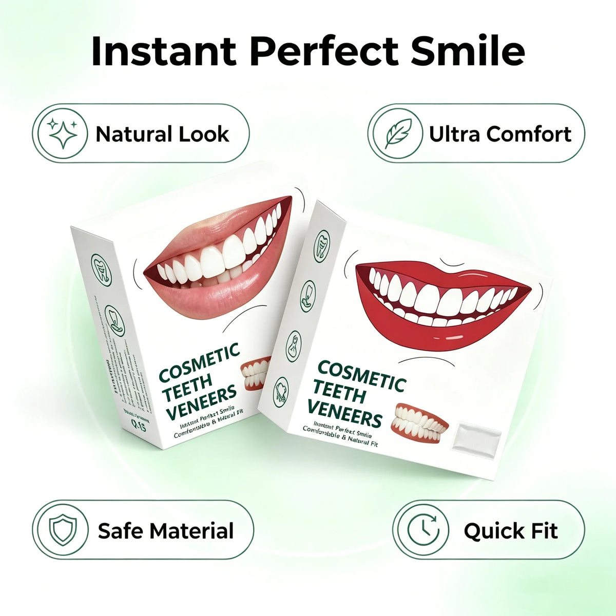 Comfortable Silicone Full Denture Set for Daily Oral Care