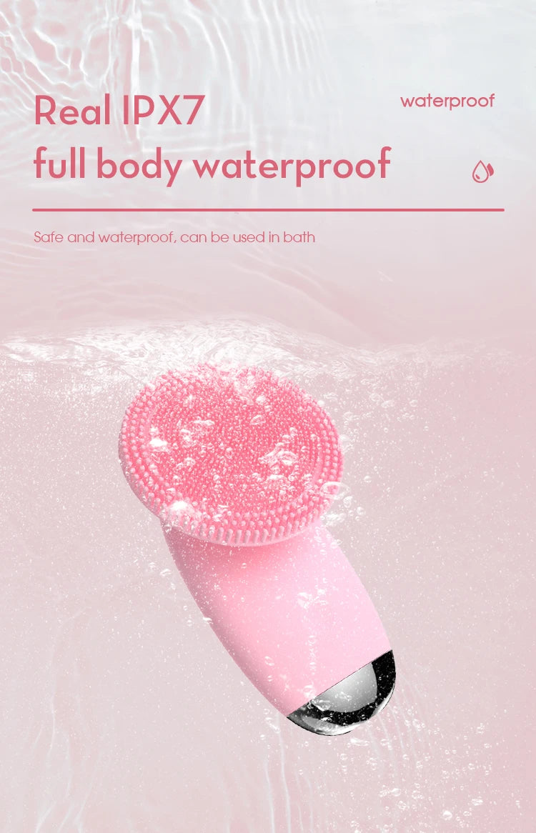 Electric Silicone Sonic Facial Cleansing Brush - 13