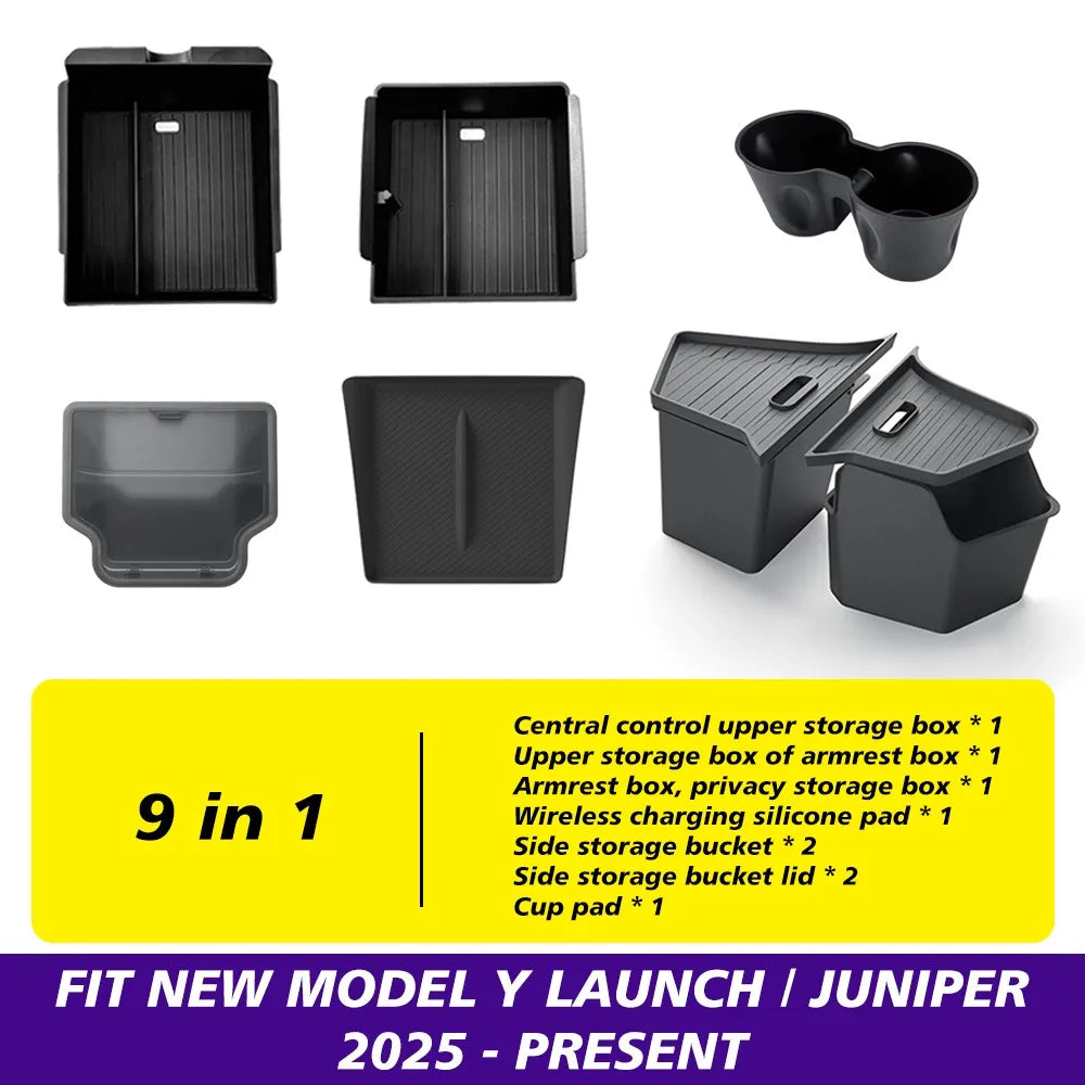 Interior Storage Organizer Kit for 2025+ Model Y - 17