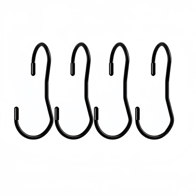 Stainless Steel S-Shaped Storage Hooks for Closet and Kitchen