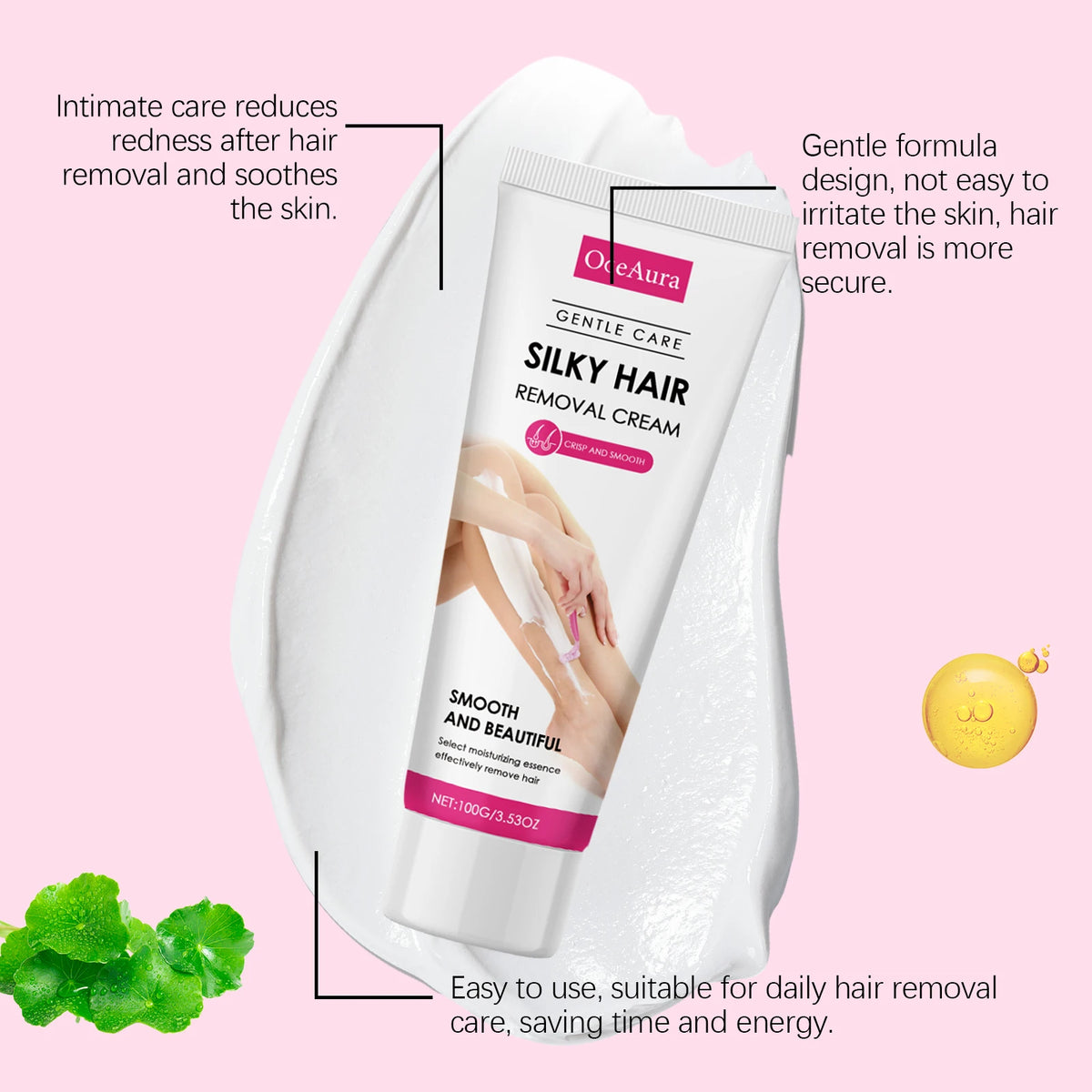 Gentle Hair Removal Cream and Soothing Oil Set
