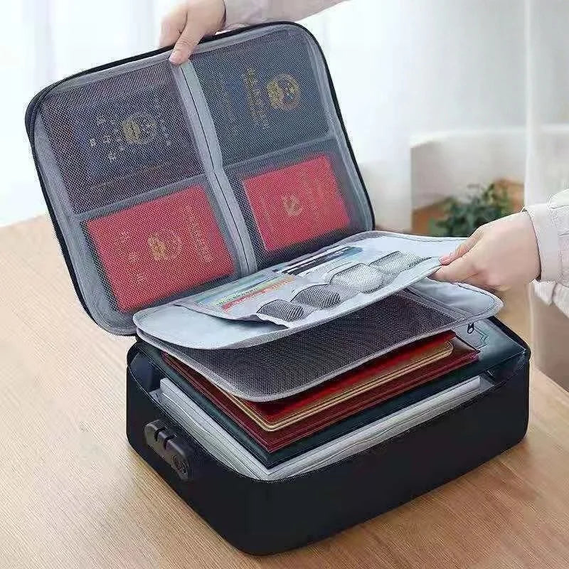 Lockable Document Organizer Bag for Travel and Office