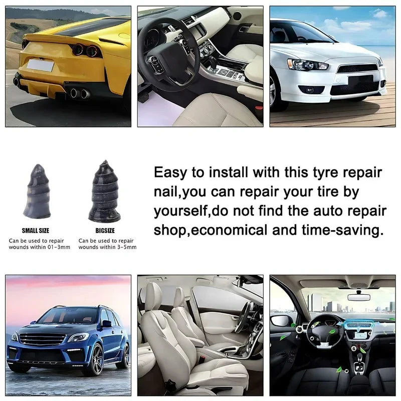 Self-Tapping Tire Puncture Repair Nail Kit