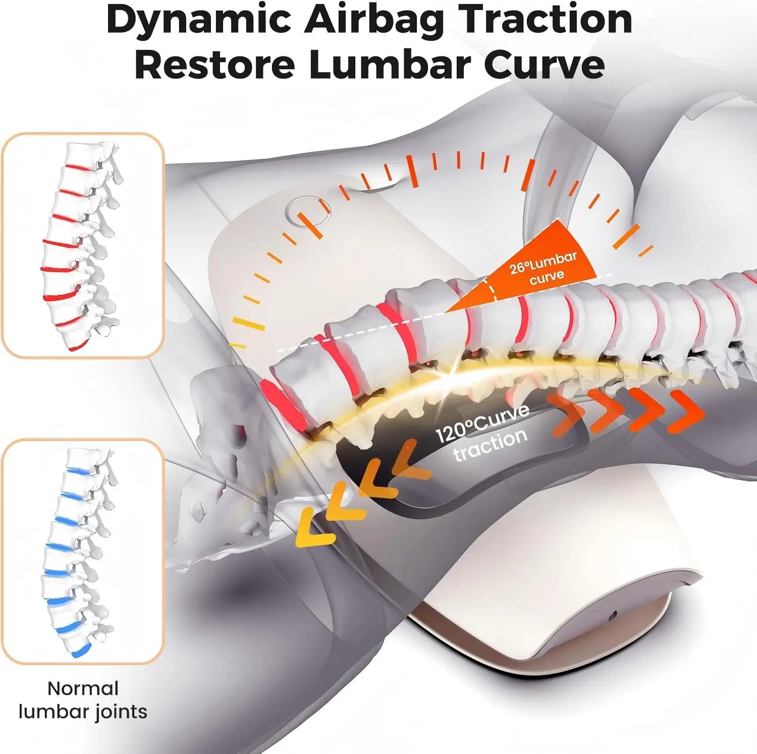 Electric Lumbar Traction Massager for Lower Back Pain Relief - 3