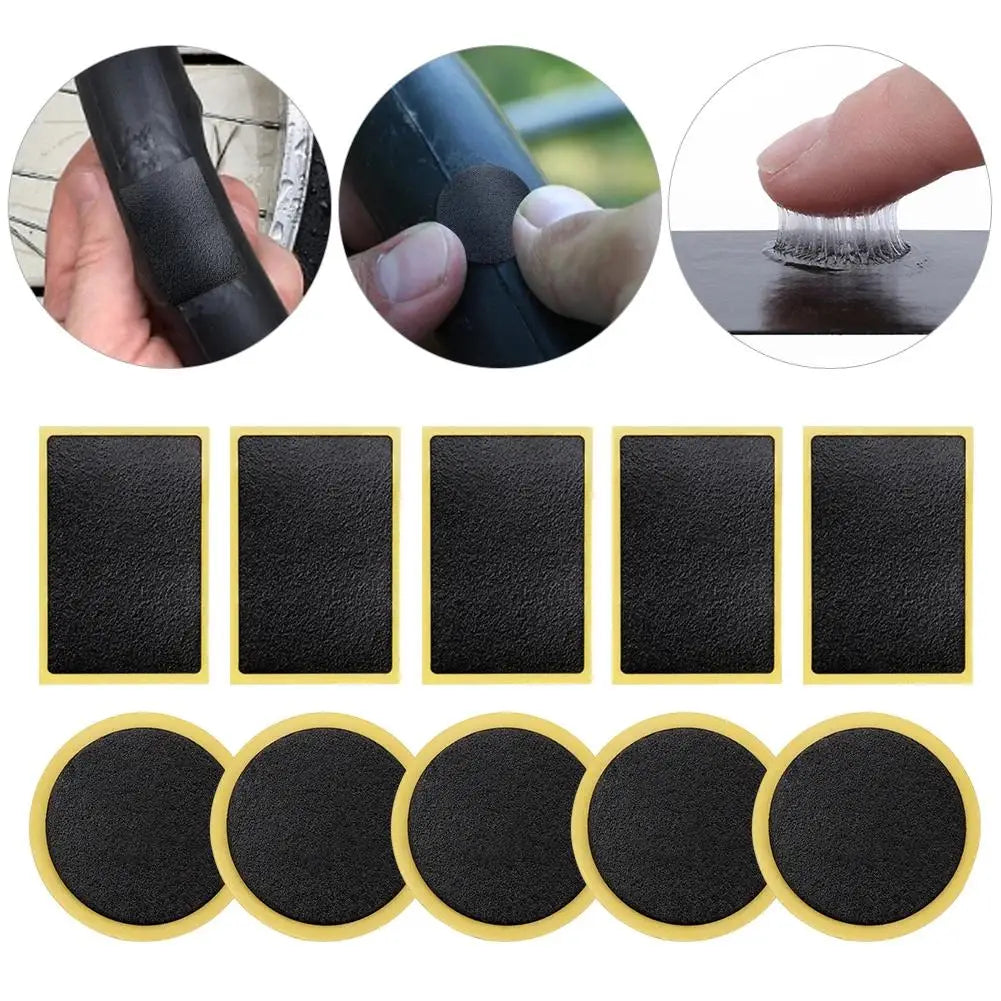 Glue-Free Bike Tire Puncture Repair Patch Kit