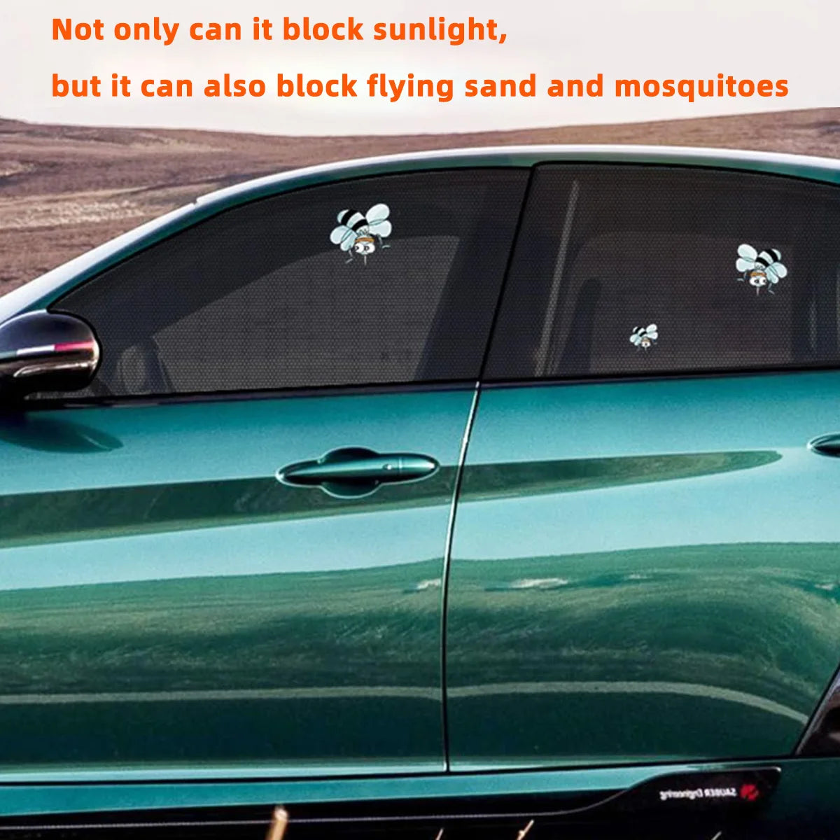 Car Window Sunshade Mesh UV Protection Insect Proof Privacy Screen