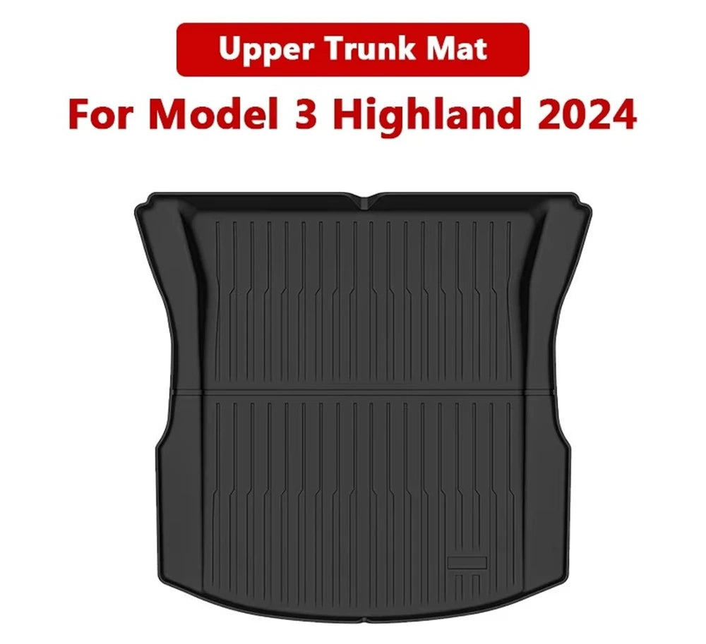All-Weather TPE Trunk Mat Set for Tesla Model 3 Highland 2024 - 15