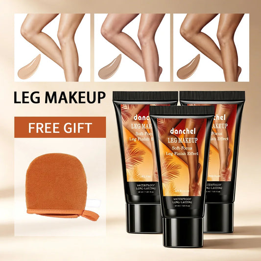 Waterproof Body Foundation and Leg Makeup with Applicator Glove