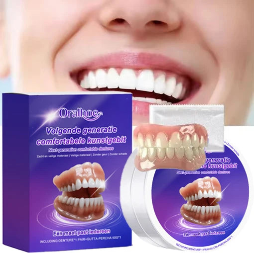 Flexible Silicone Denture Set for Natural Smile Replacement