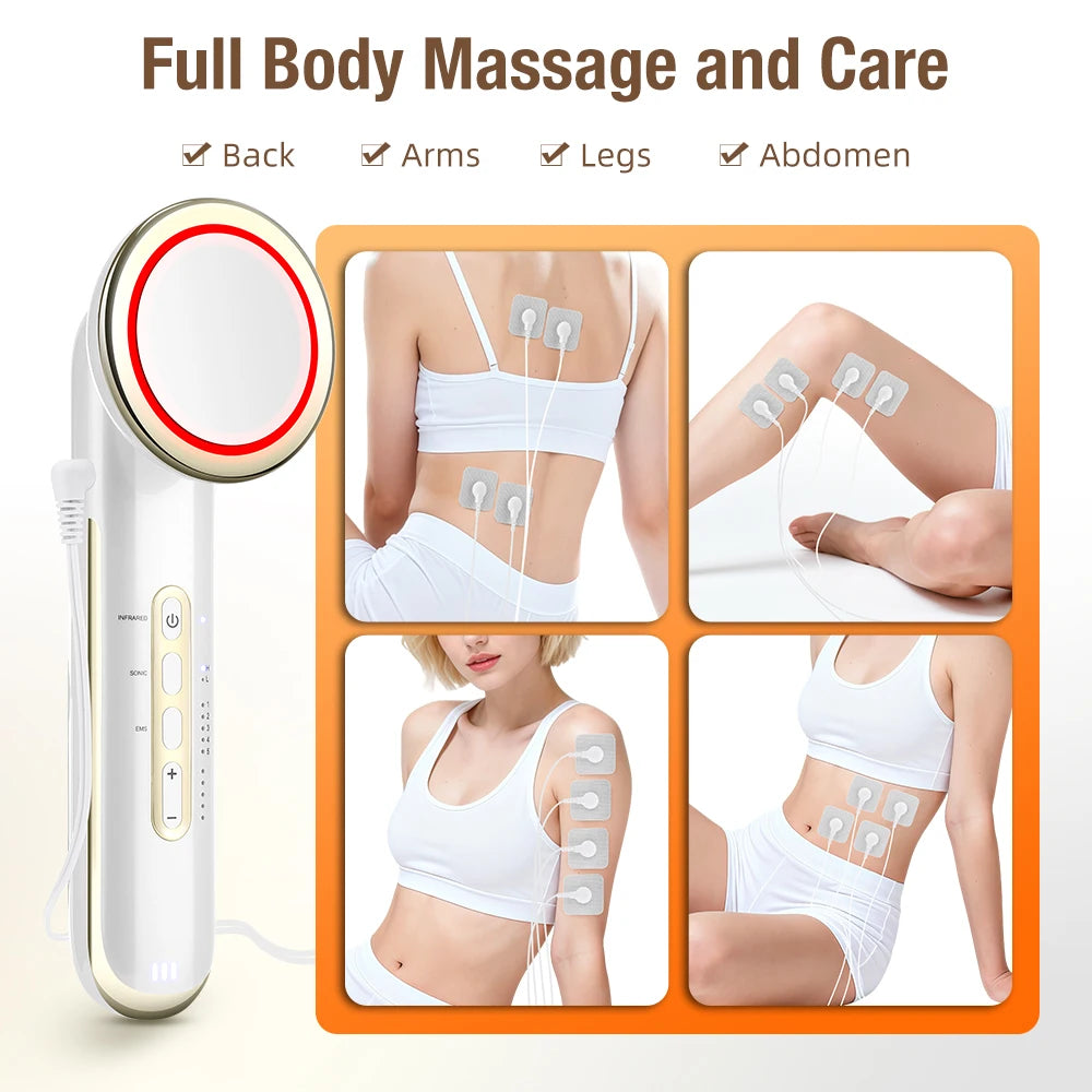 EMS Ultrasound Body Slimming and Facial Lifting Massager