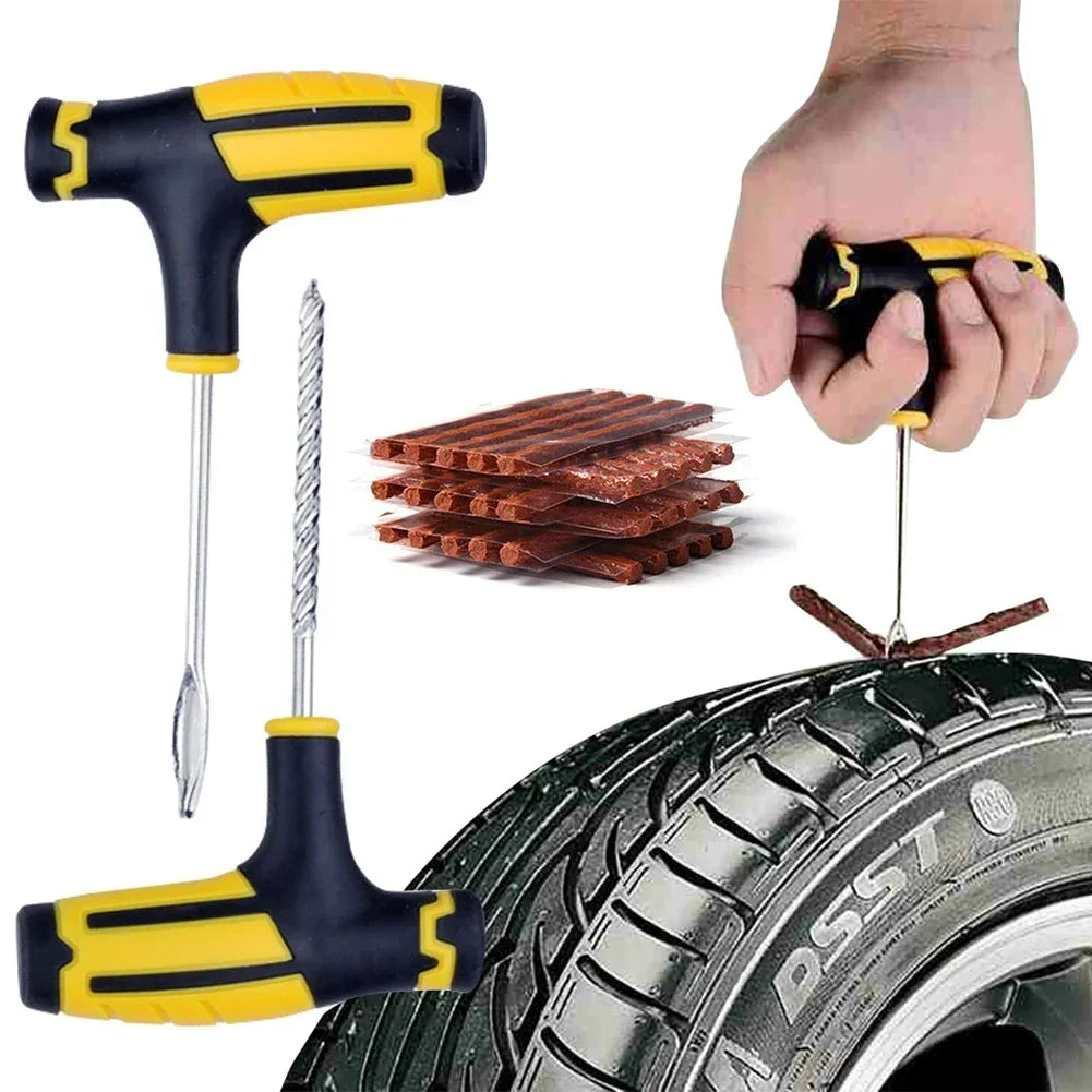 Emergency Tubeless Tire Puncture Repair Kit for Car and Motorcycle