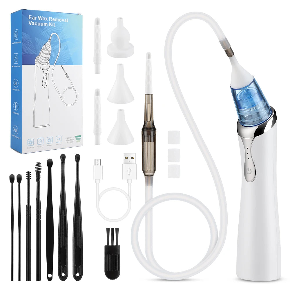 Electric 2-in-1 Nasal Aspirator and Ear Wax Removal Kit - 7