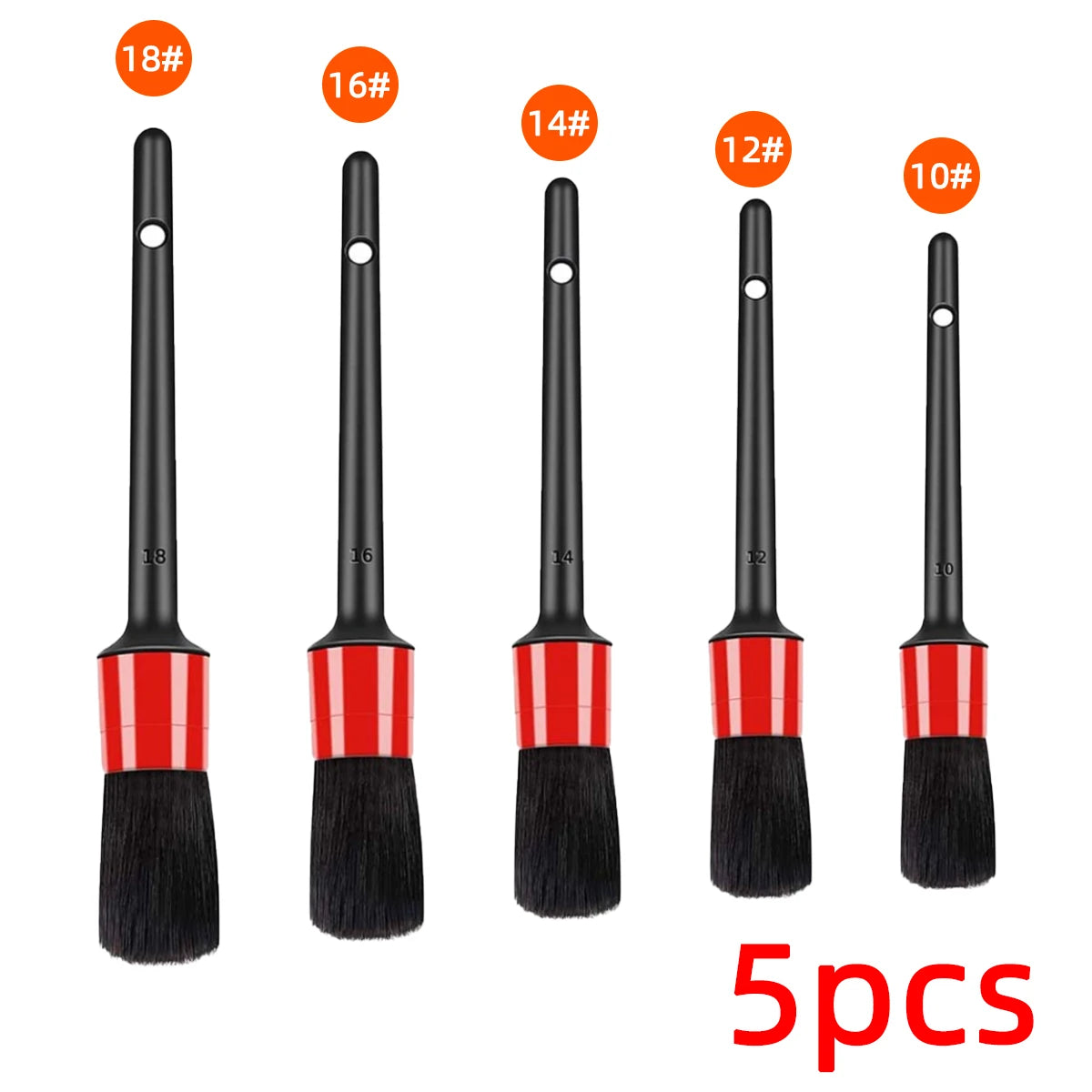 5-Piece Professional Car Detailing Brush Set