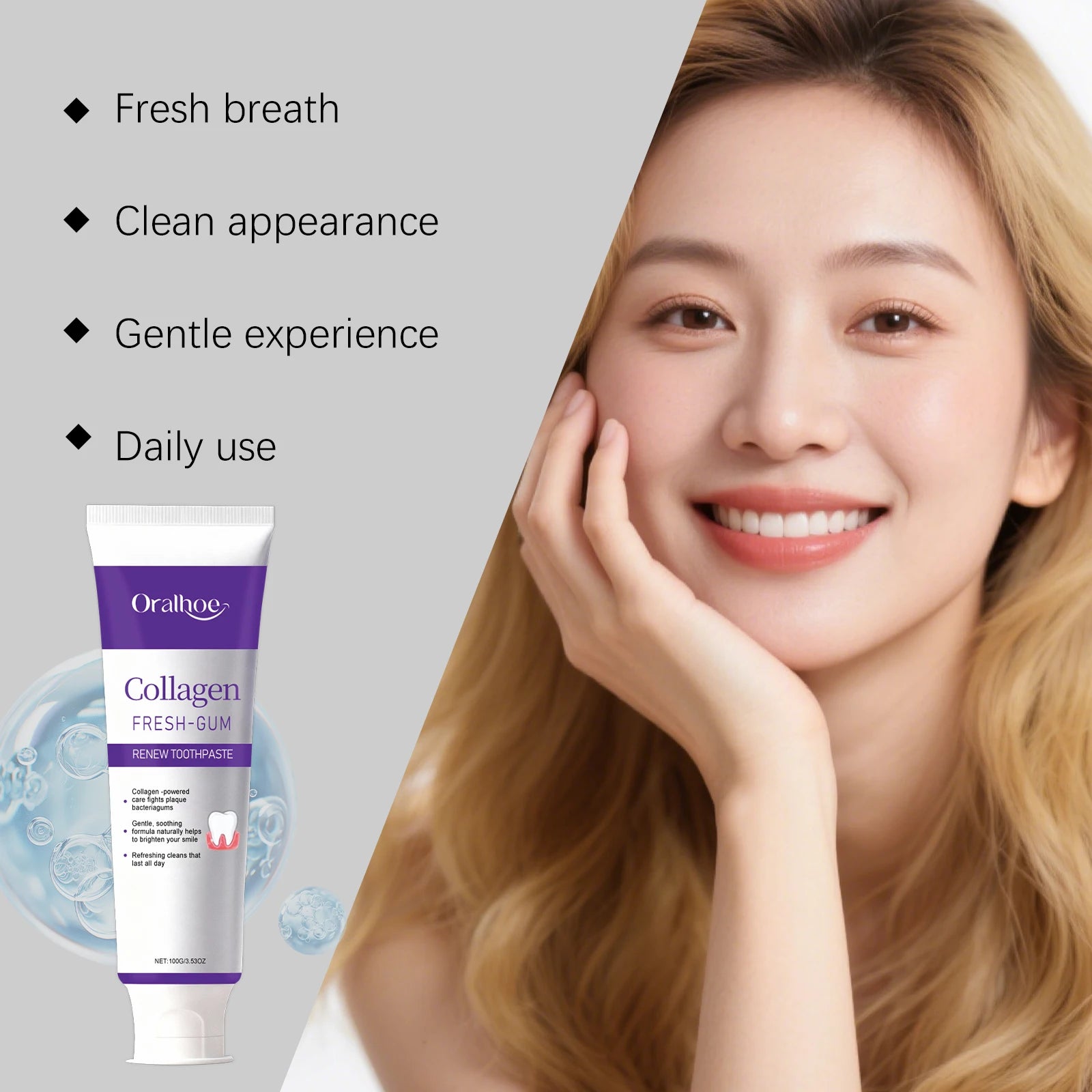 Collagen Whitening Toothpaste for Fresh Breath and Gum Care - 6