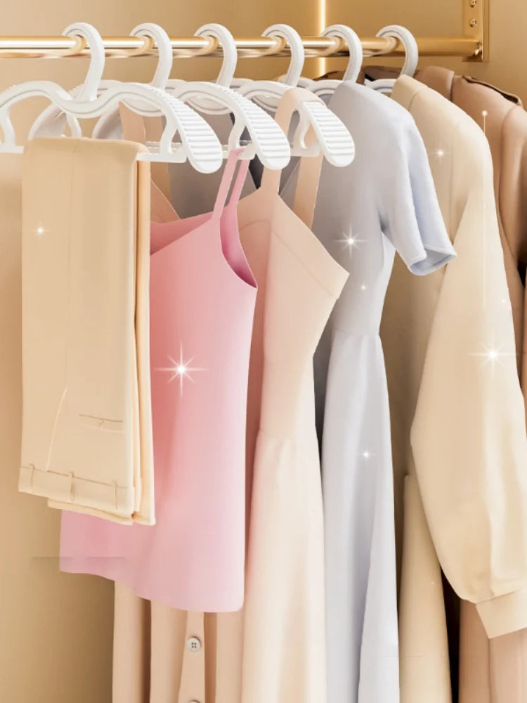 10 Pack Short Neck Clothes Hangers Space Saving Non Slip Coat Racks