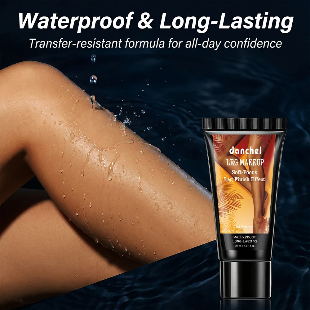 Waterproof Body Foundation and Leg Makeup with Applicator Glove