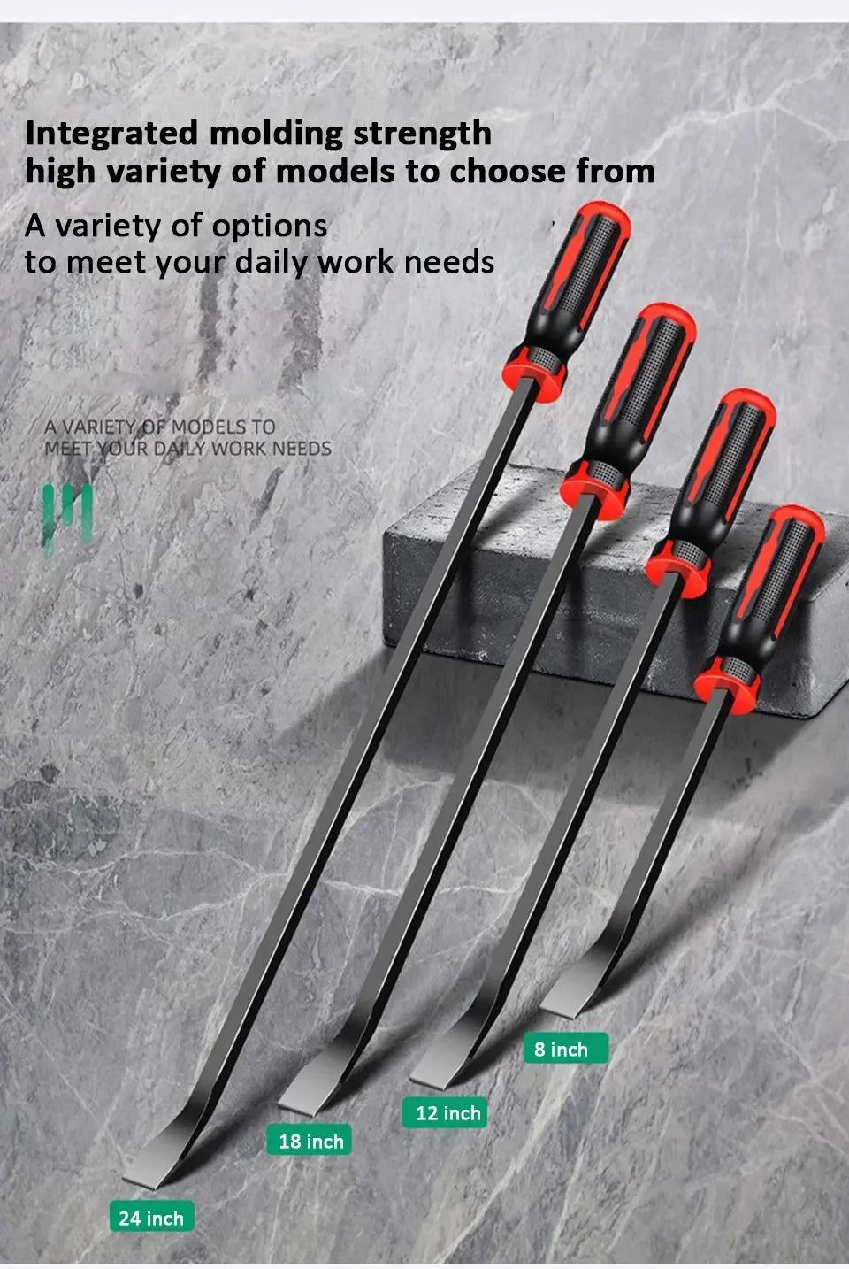 Heavy Duty Industrial Pry Bar with Ergonomic Handle