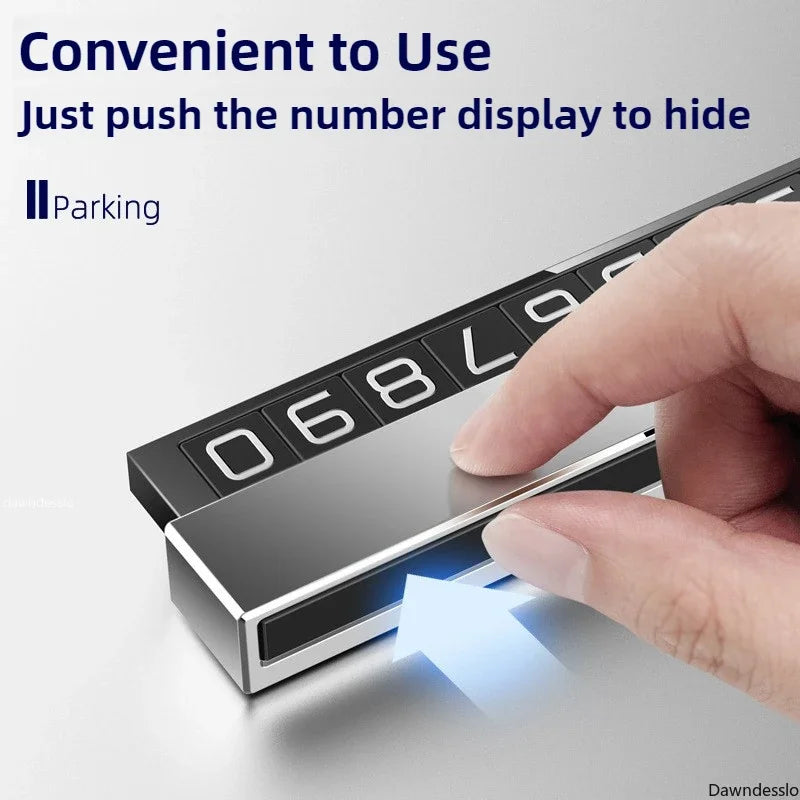 Temporary Parking Phone Number Display Plate - 3