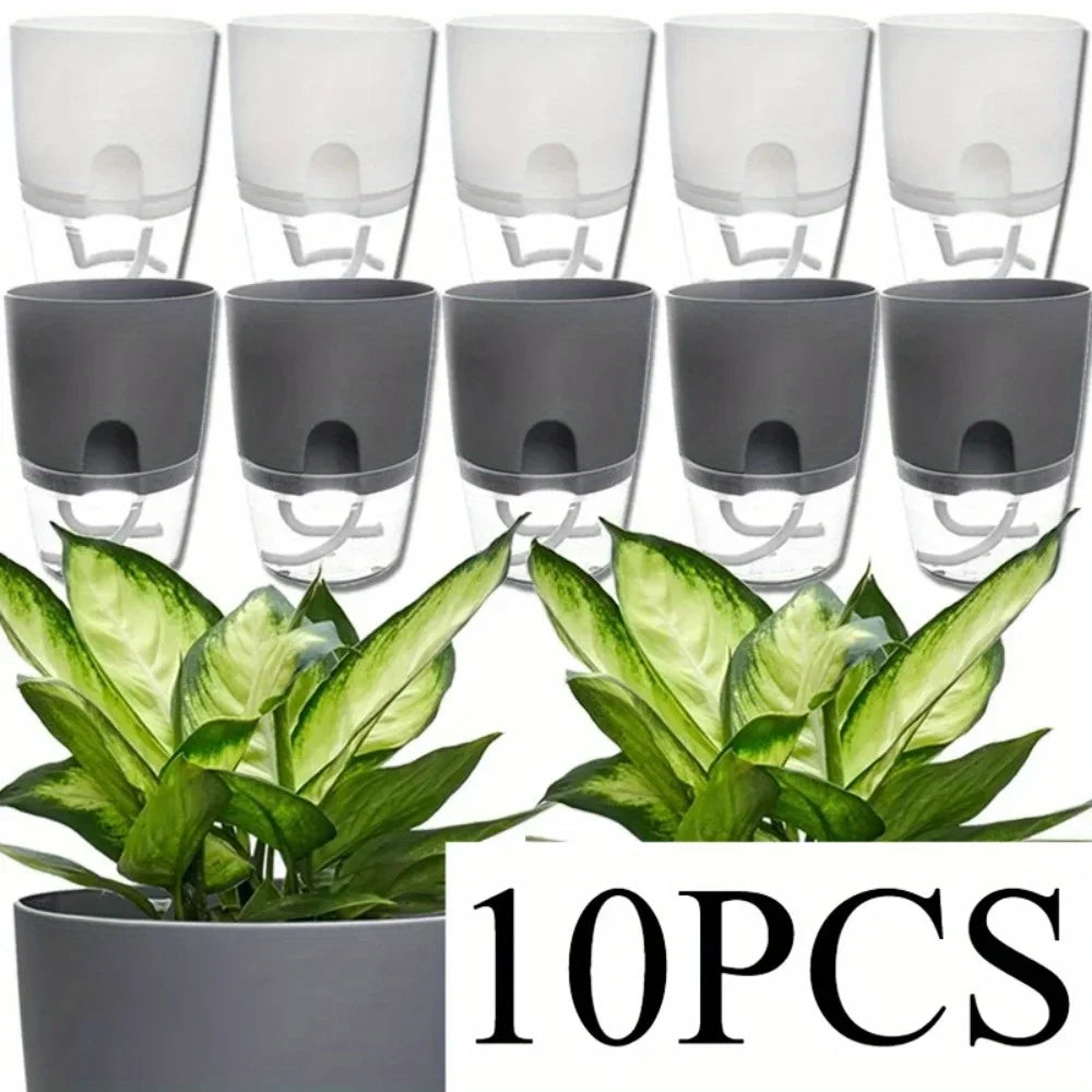 Self Watering Flower Pot Set Double Layer Hydroponic Plant Planter